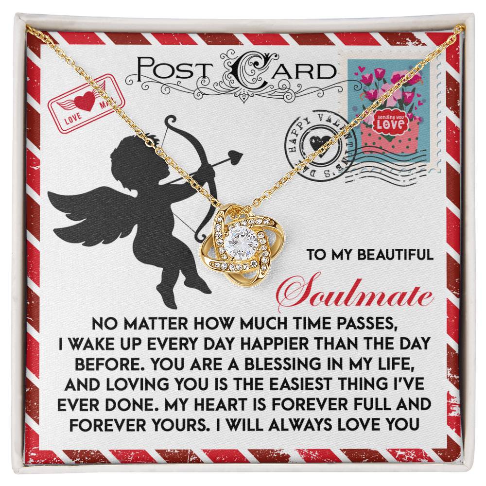 To My Soulmate Jewelry Gift - Love Knot Forever Necklace - Forever Yours