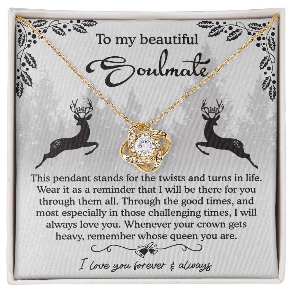 Soulmate Jewelry Gift - Knot Of Love Necklace - A Reminder That I Am Always There For You