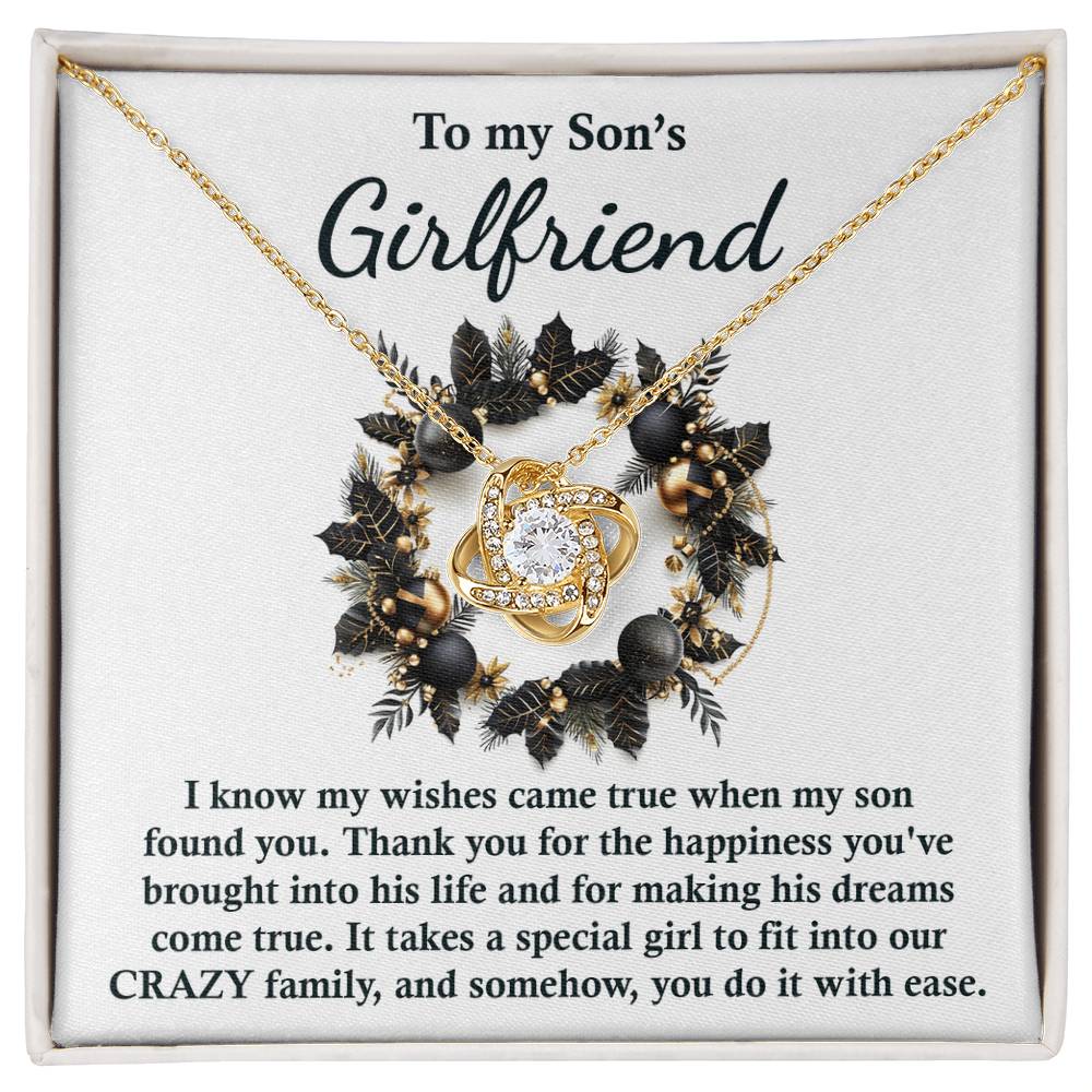 Son's Girlfriend Jewelry Gift - Love Knot Necklace - Found You