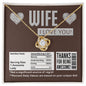 To My Wife - Love Knot  Necklace - Nutrition Facts - Thanks For Being Awesome