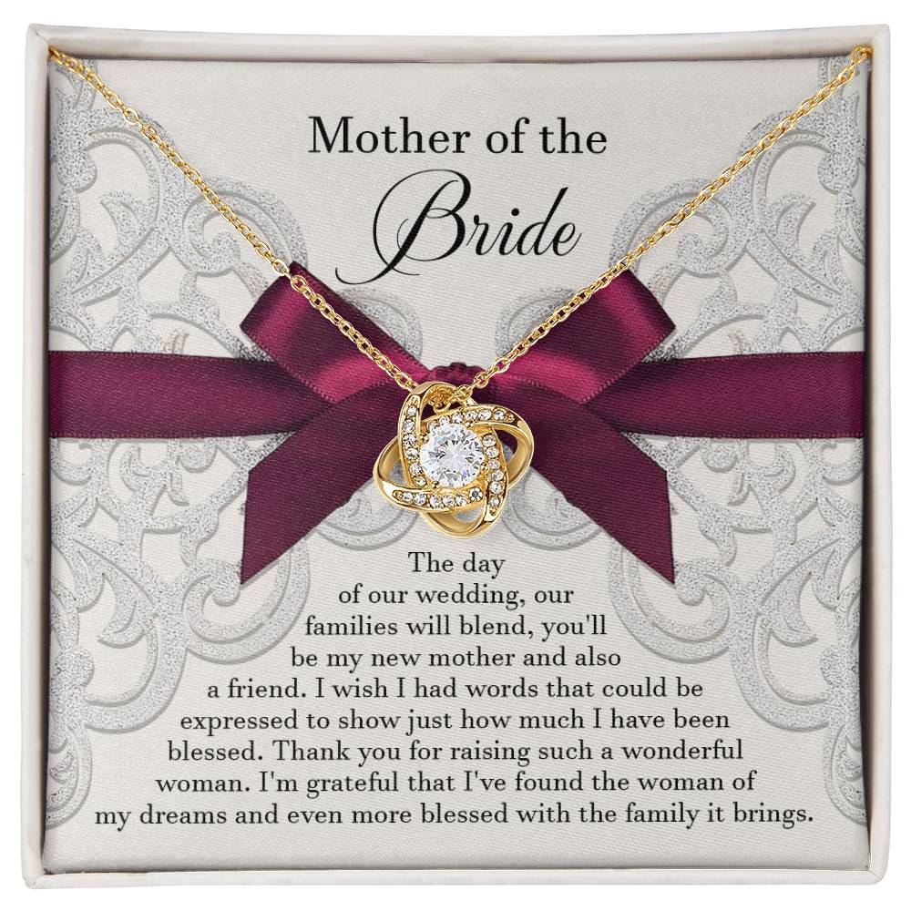 Mother of the Bride - Love Knot Necklace Gift - My New Mother