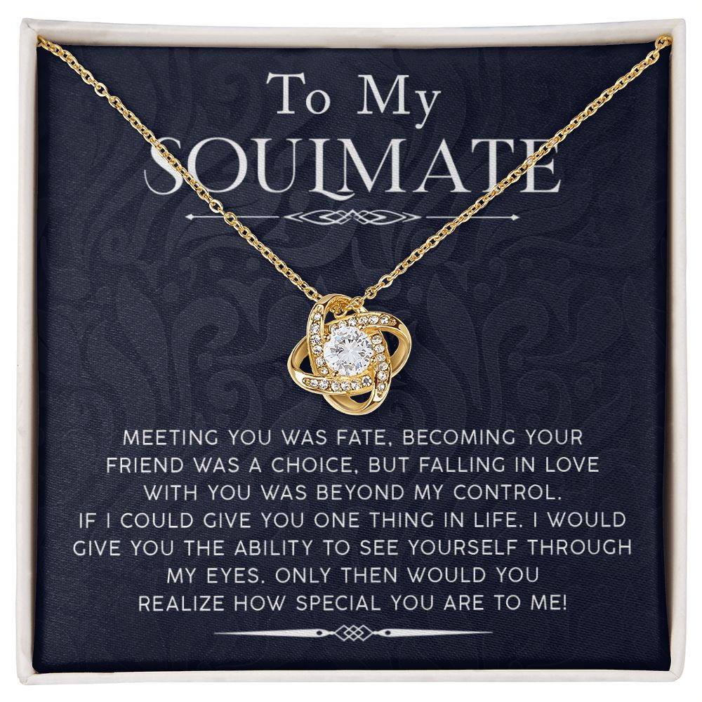 My Soulmate - How Special You Are To Me Love Knot Necklace