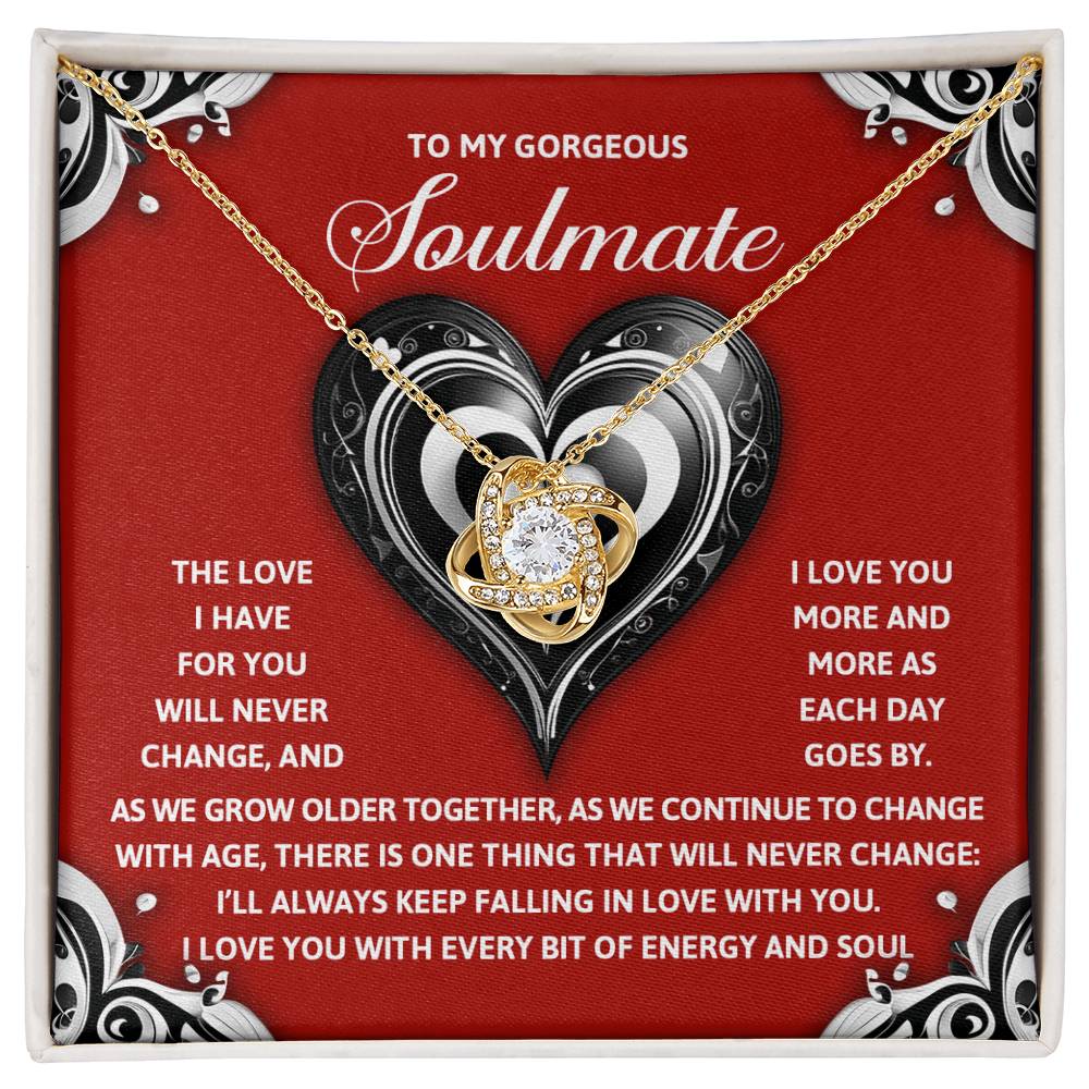 To My Soulmate Jewelry Gift - Love Knot Forever Necklace - Energy and Soul