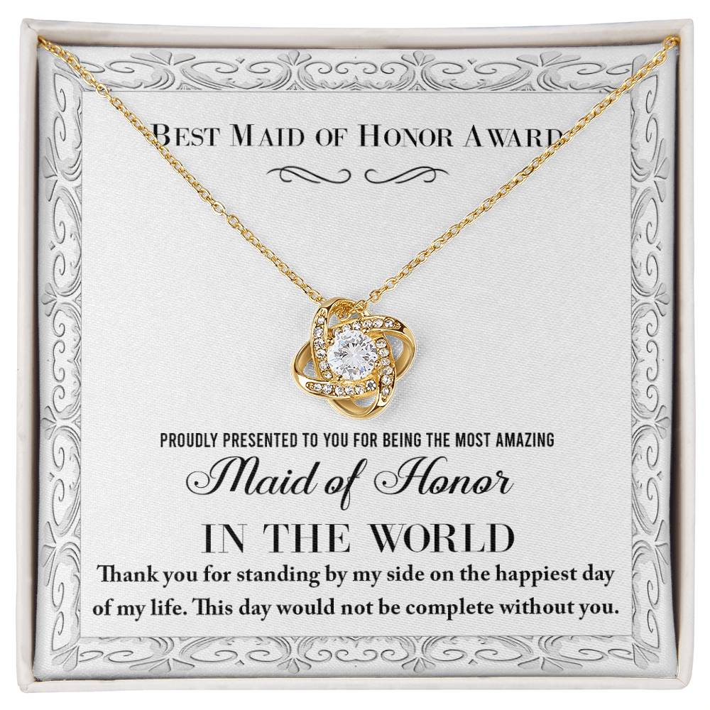 Maid of Honor Gift - Love Knot Necklace - Of My Life