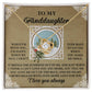 To My Granddaughter Jewelry Gift - Love Knot Necklace - My Heart Grows Bigger