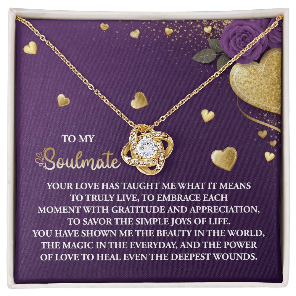 To My Soulmate Jewelry Gift - Love Knot Forever Necklace - Joys Of Life