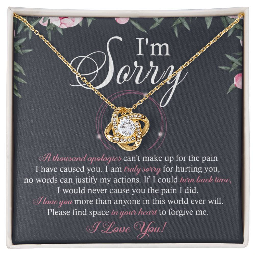 Apology Jewelry Gift - Love Knot Necklace - World Ever Will