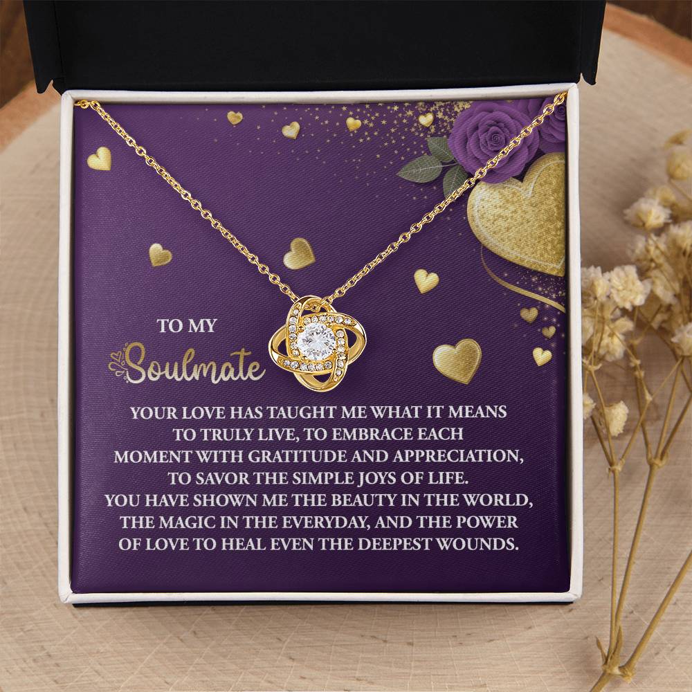 To My Soulmate Jewelry Gift - Love Knot Forever Necklace - Joys Of Life