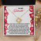 To My Soulmate Jewelry Gift - Love Knot Forever Necklace with Heartfelt Message Card From You - Until I