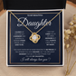Graduation Gift for Daughter | Love Knot Necklace | “I Will Always Carry You In My Heart” | Meaningful Jewelry Gift