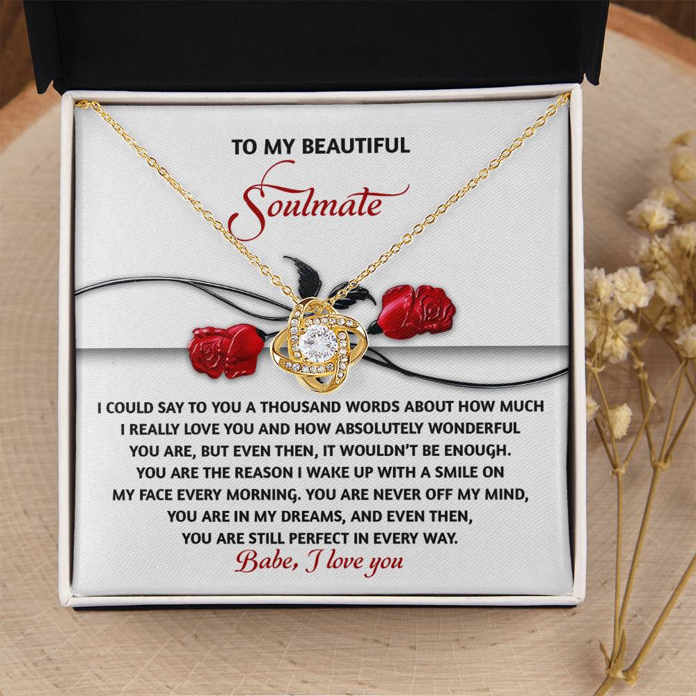 To My Soulmate Jewelry Gift - Love Knot Forever Necklace - Every Morning