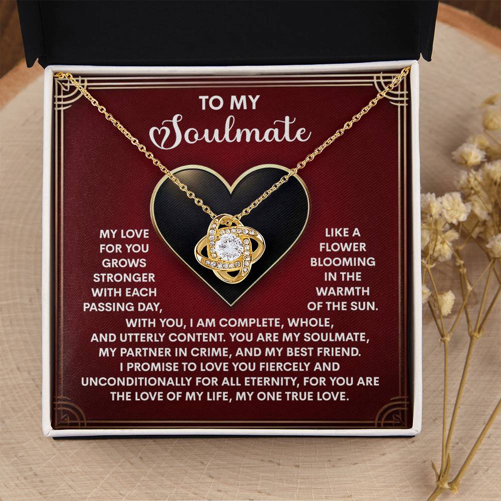 To My Soulmate Jewelry Gift - My One True Love - Love Knot Necklace