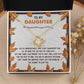 To My Daughter - You Are My Greatest Blessing - Love Knot Necklace