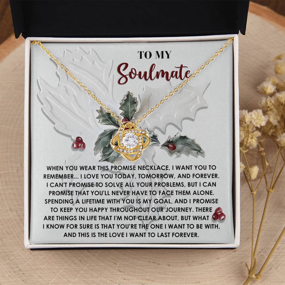 Soulmate Jewelry Gift - Knot Of Love Necklace - You're The One I Want To Be With