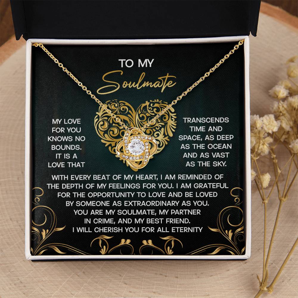 To My Soulmate Jewelry Gift - The Sky - Love Knot Necklace