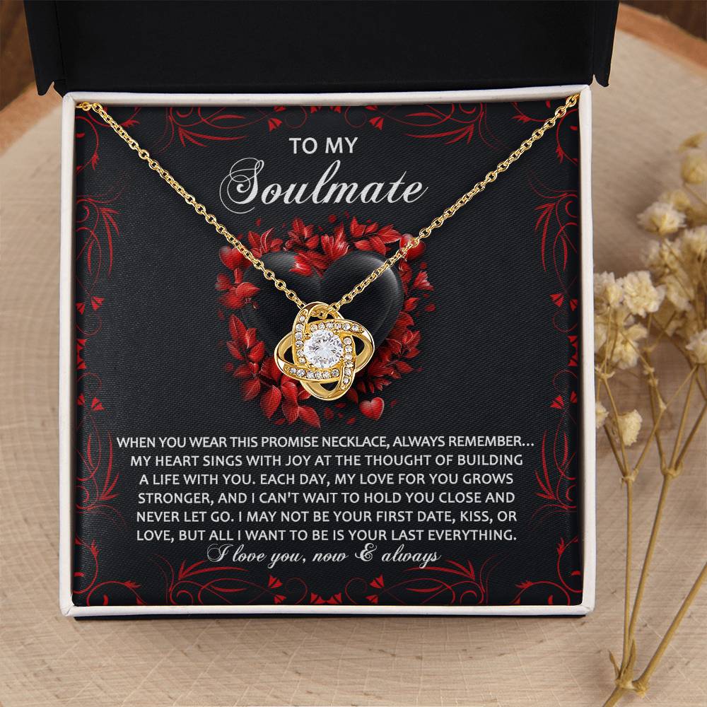 To My Soulmate Jewelry Gift - Hold You Close - Love Knot Necklace