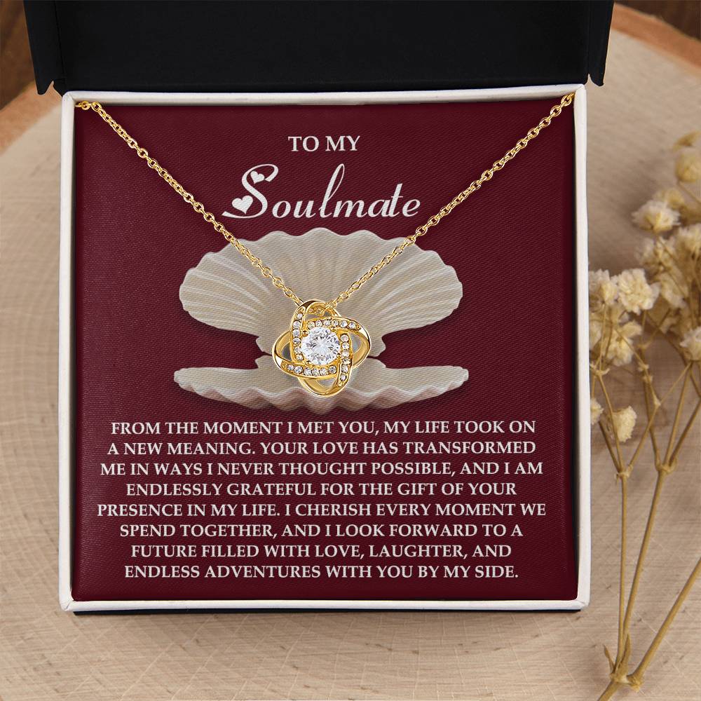 To My Soulmate Jewelry Gift - Every Moment - Love Knot Necklace