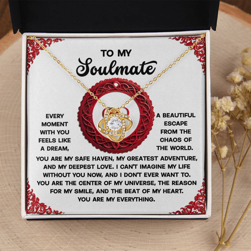 To My Soulmate Jewelry Gift - Feels Like A Dream - Love Knot Necklace