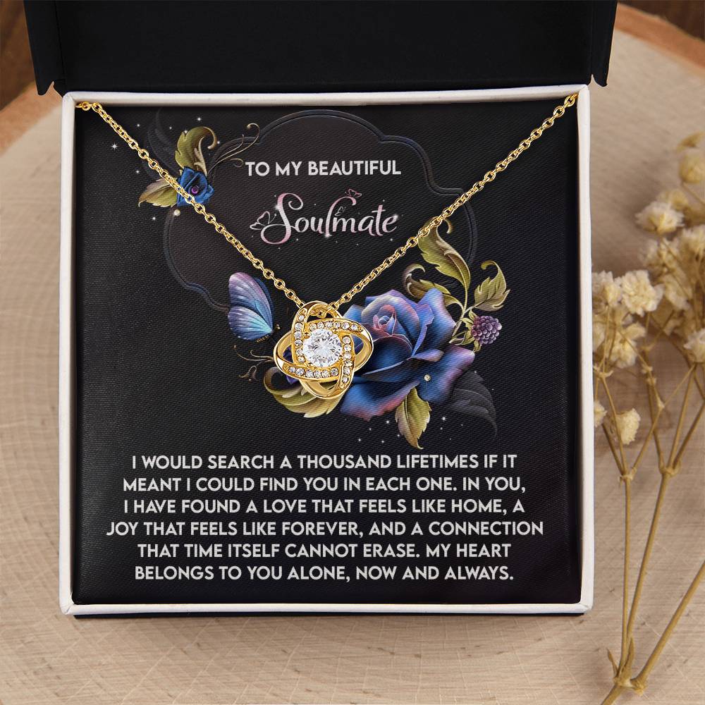 To My Soulmate Jewelry Gift - Love Knot Forever Necklace - Like Home