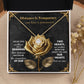 To My Soulmate Distance Is Temporary Jewelry Gift - Love Knot Forever Necklace with Heartfelt Message Card From You - Love Is Permanent