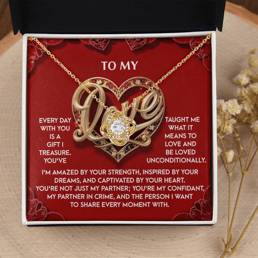 To My Love Jewelry Gift - Love Knot Forever Necklace - Every Moment