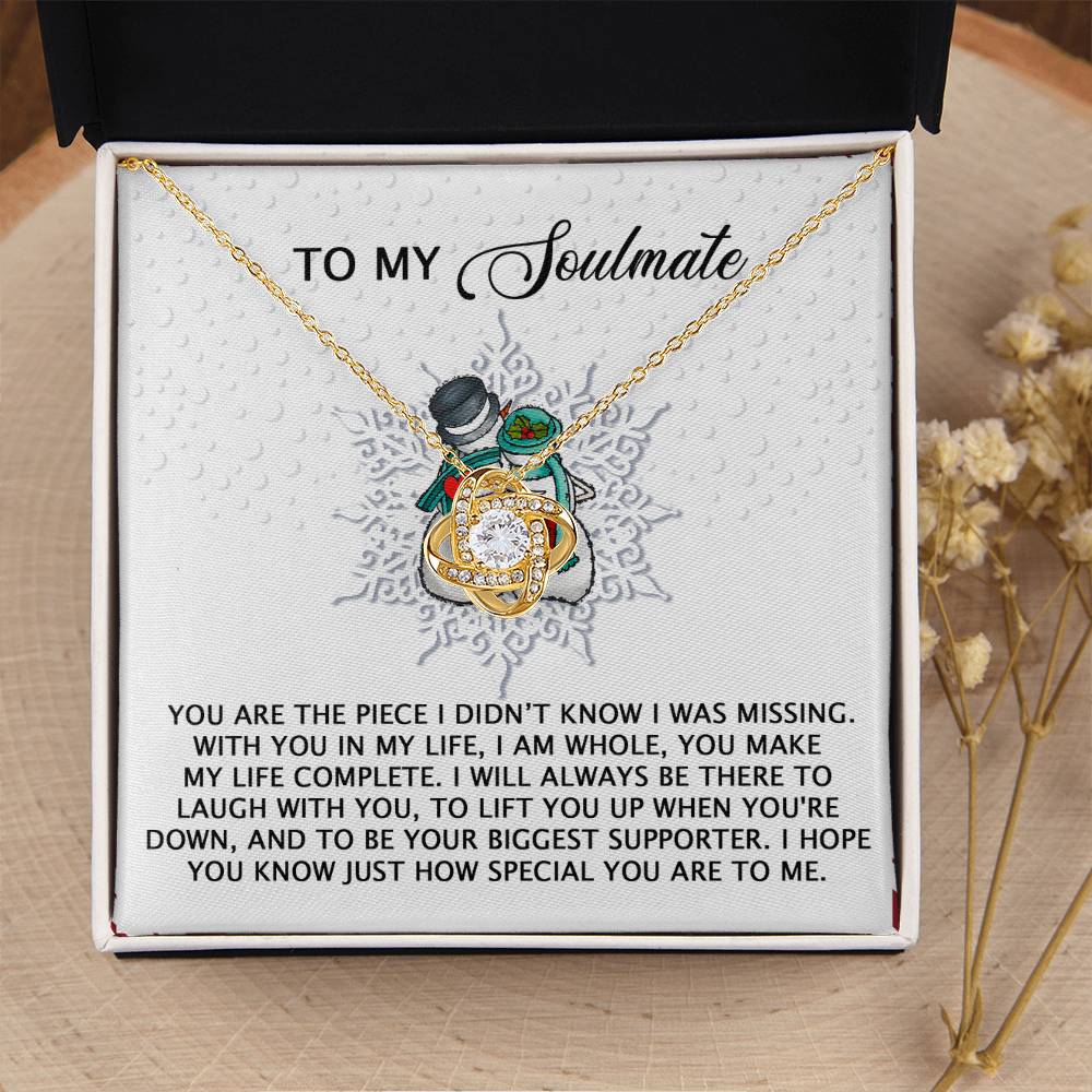 Soulmate Jewelry Gift - Knot Of Love Necklace - Laugh With You