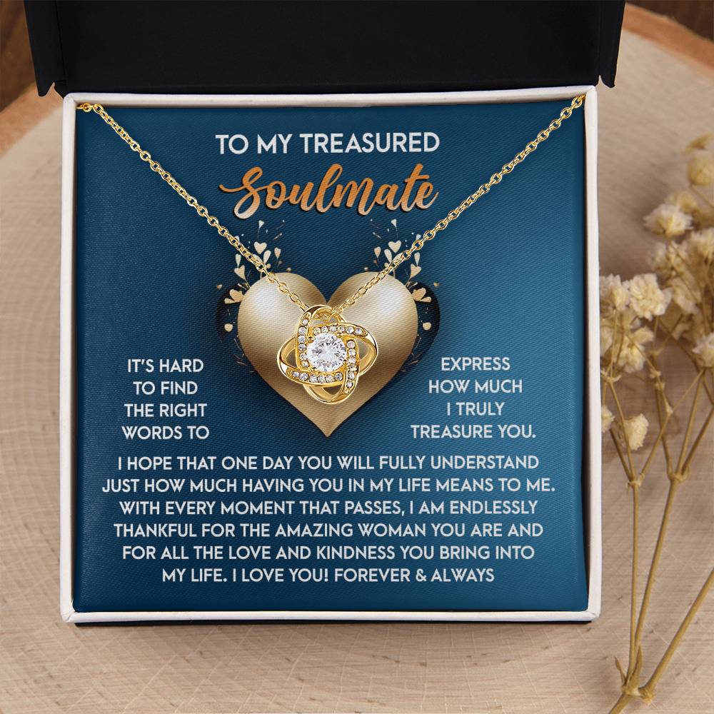 To My Soulmate Jewelry Gift - In My Life- Love Knot Necklace