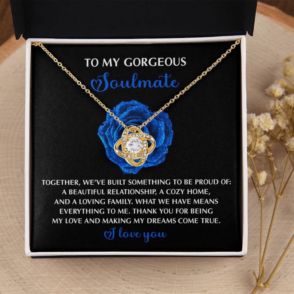 To My Soulmate Jewelry Gift - Love Knot Forever Necklace - Dreams Come True