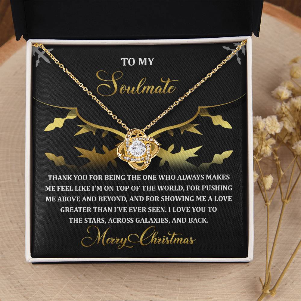 [Pre- Christmas Sale] Soulmate Jewelry Gift -  A Love Greater Than I Have Ever Seen - Love Knot Necklace