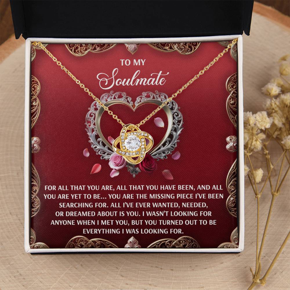 To My Soulmate Jewelry Gift - When I Met You - Love Knot Necklace