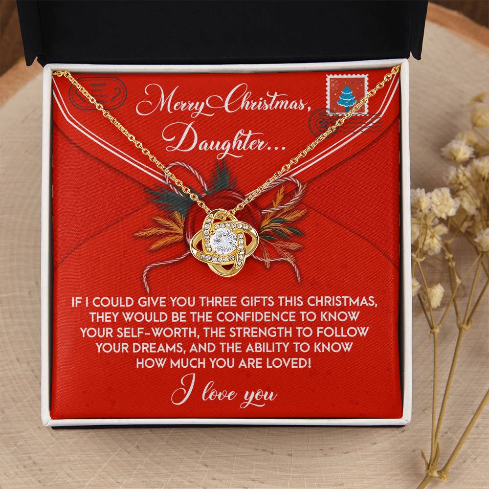 Daughter Jewelry Gift - Love Knot Necklace - This Christmas