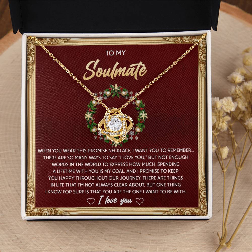 To My Soulmate Jewelry Gift - To Be With - Love Knot Necklace