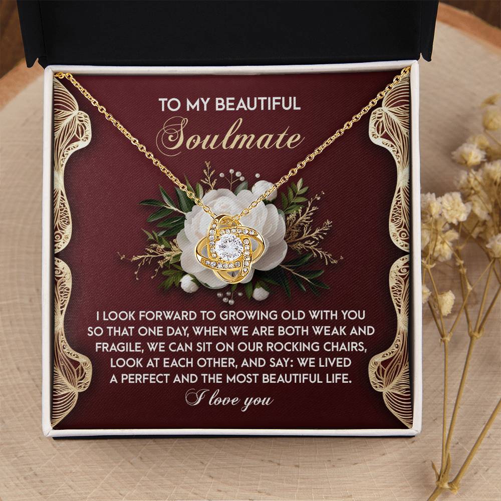 To My Soulmate Jewelry Gift - Love Knot Forever Necklace - Rocking Chairs