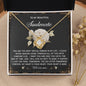 To My Soulmate Jewelry Gift - Love Knot Forever Necklace with Heartfelt Message Card From You - We Are One