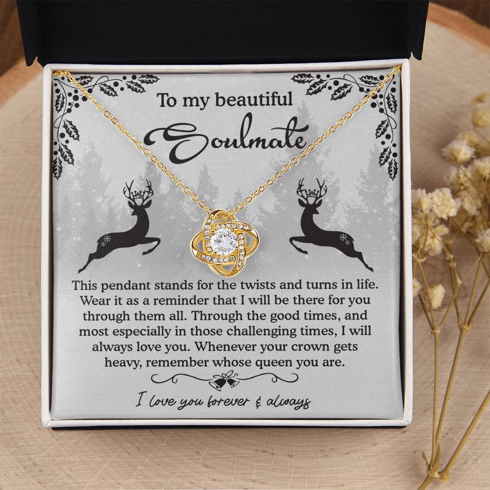 Soulmate Jewelry Gift - Knot Of Love Necklace - A Reminder That I Am Always There For You