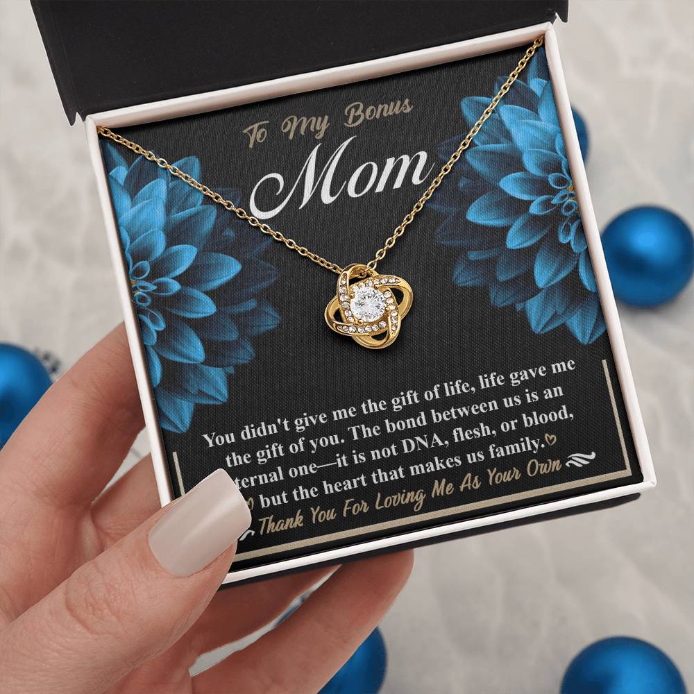 Bonus Mom Gift - Love Knot Necklace - Life Gave Me The Gift Of You