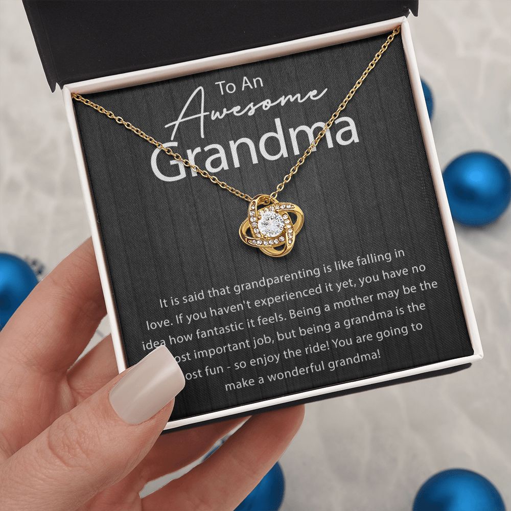 Being a Grandma is the Most Fun Love Knot  Necklace