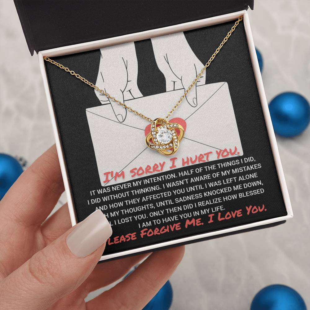 Apology Jewelry Gift - Love Knot Necklace - Without Thinking