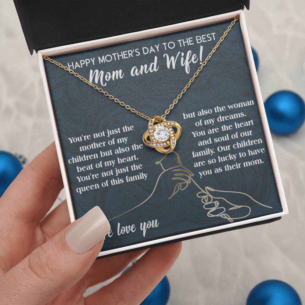 Mother's Day Love Knot Necklace  Gift For Wife