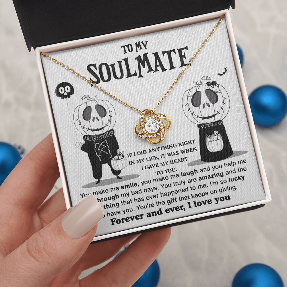 Soulmate Necklace Gift For Halloween - Best Thing