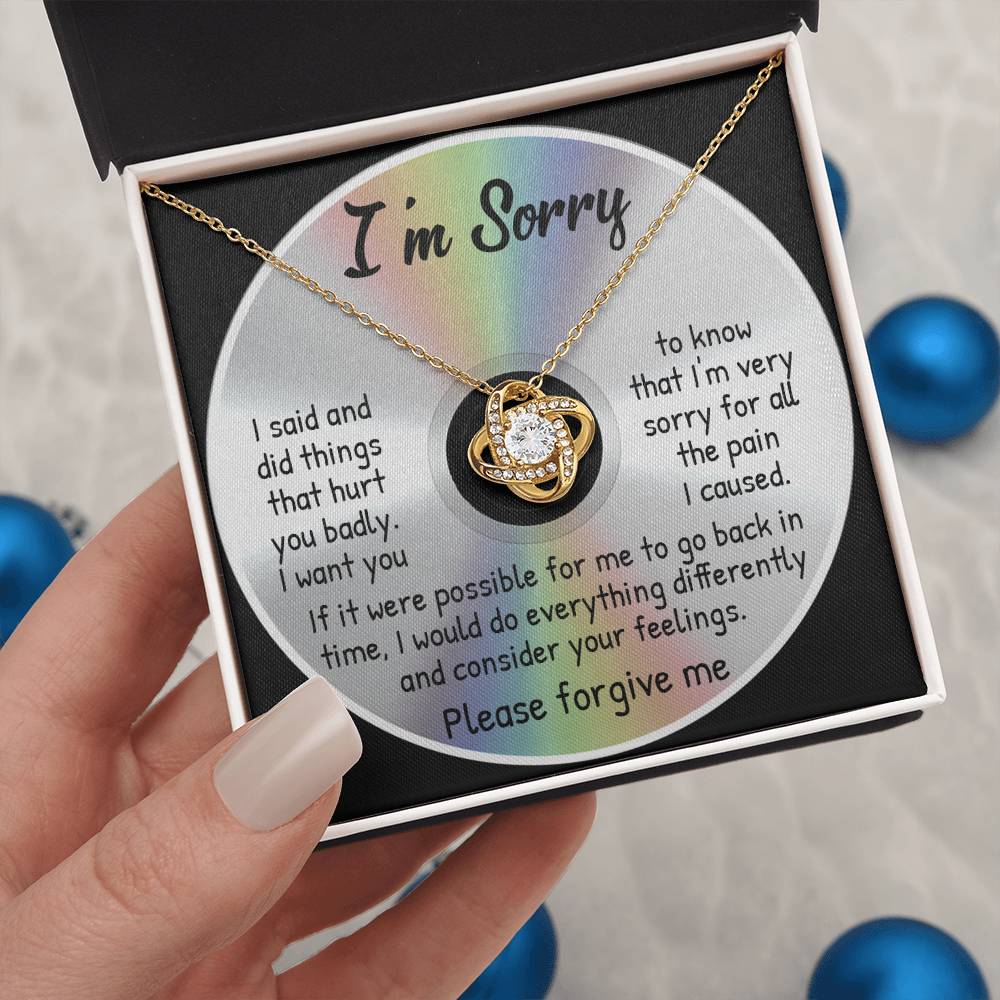 Apology Jewelry Gift - Love Knot Necklace - Back In Time