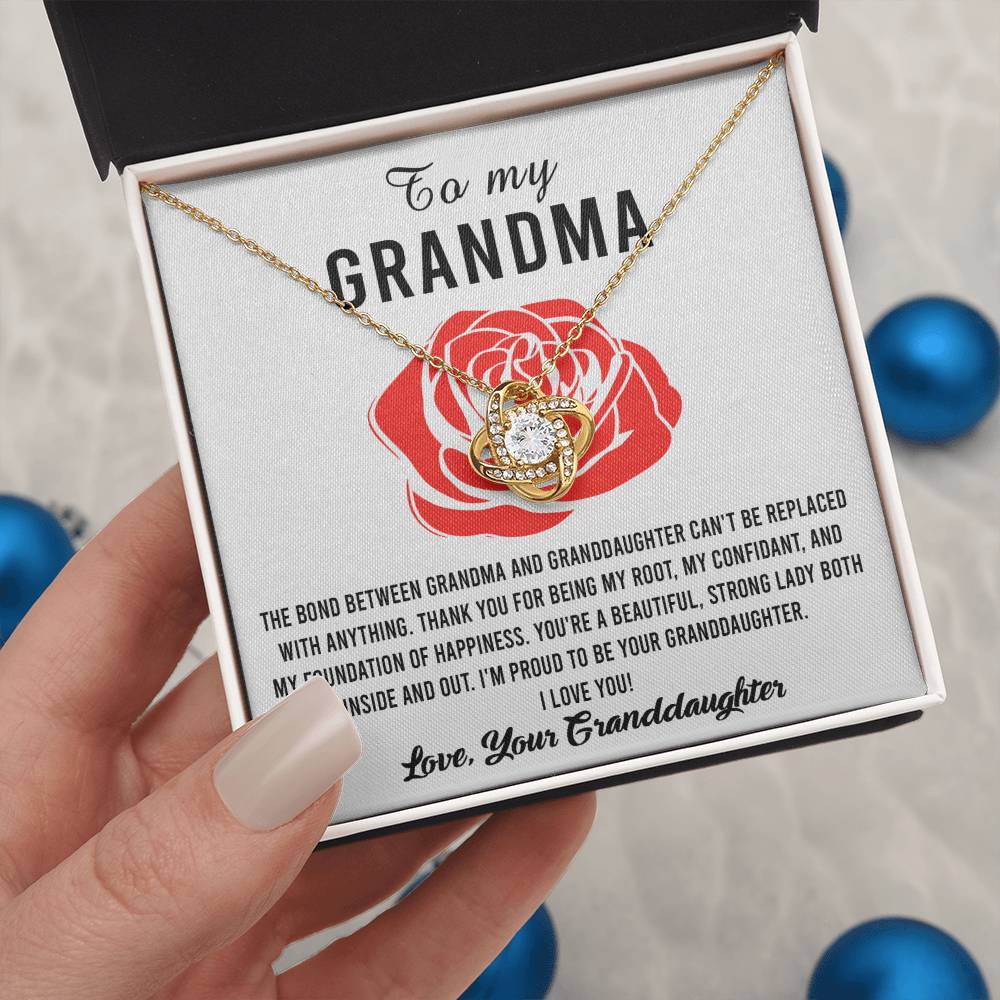 Grandma Gift - Love Knot Necklace - Strong Lady