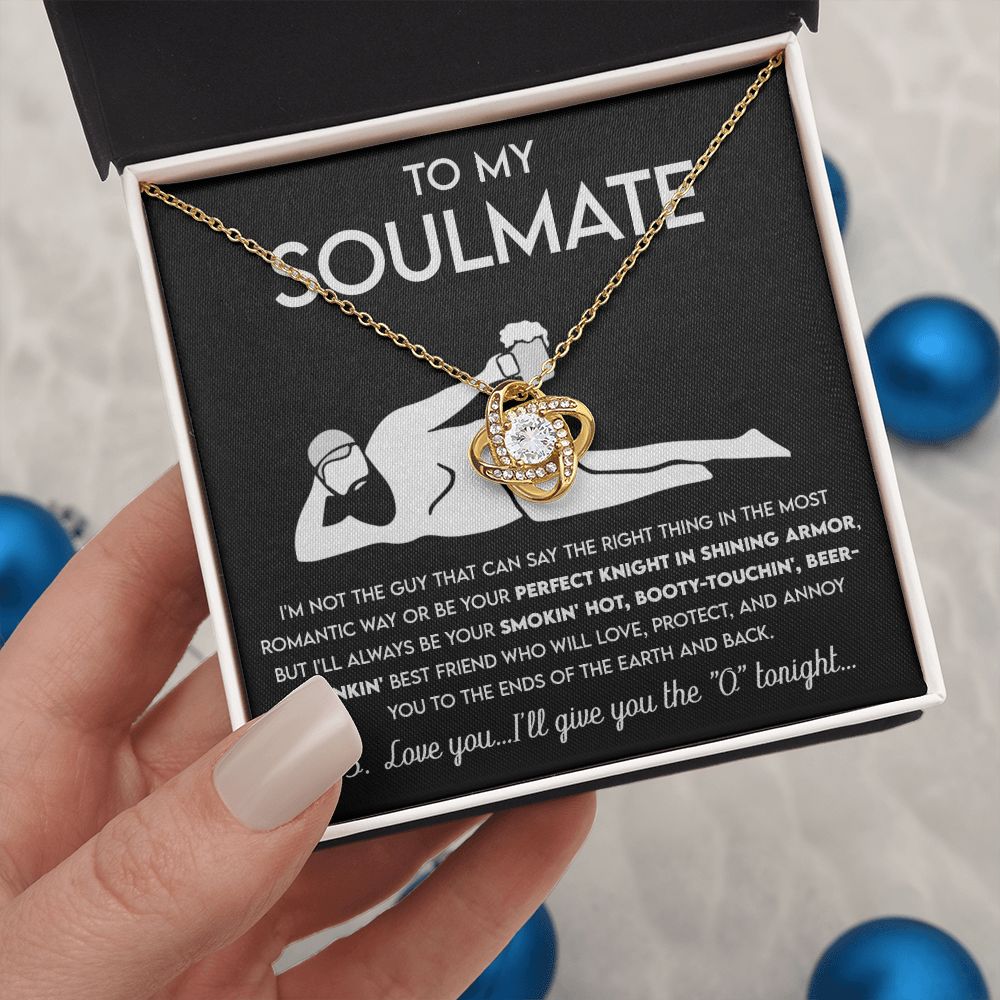 To My Soulmate - Not Perfect Knight - Love Knot Necklace