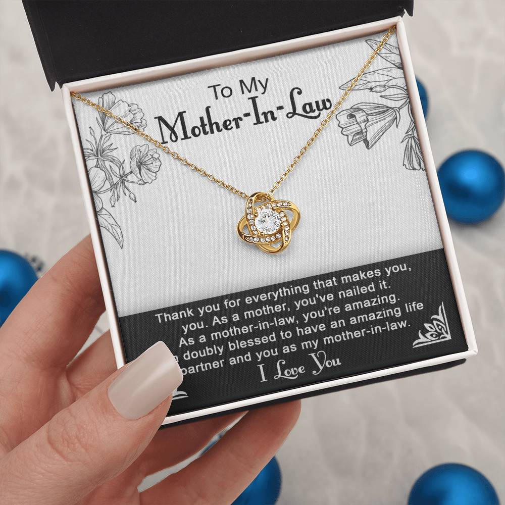 Mother in Law Gift - You're Amazing - Love Knot  Necklace