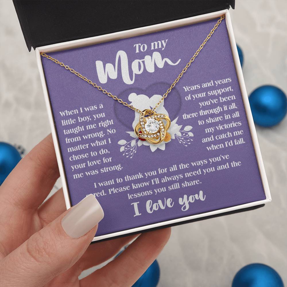 Mom Jewelry Gift - Love Knot Necklace - Ways You've Cared