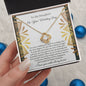 To My Daughter on Her Wedding Day - Love Knot Necklace - A Little Girl