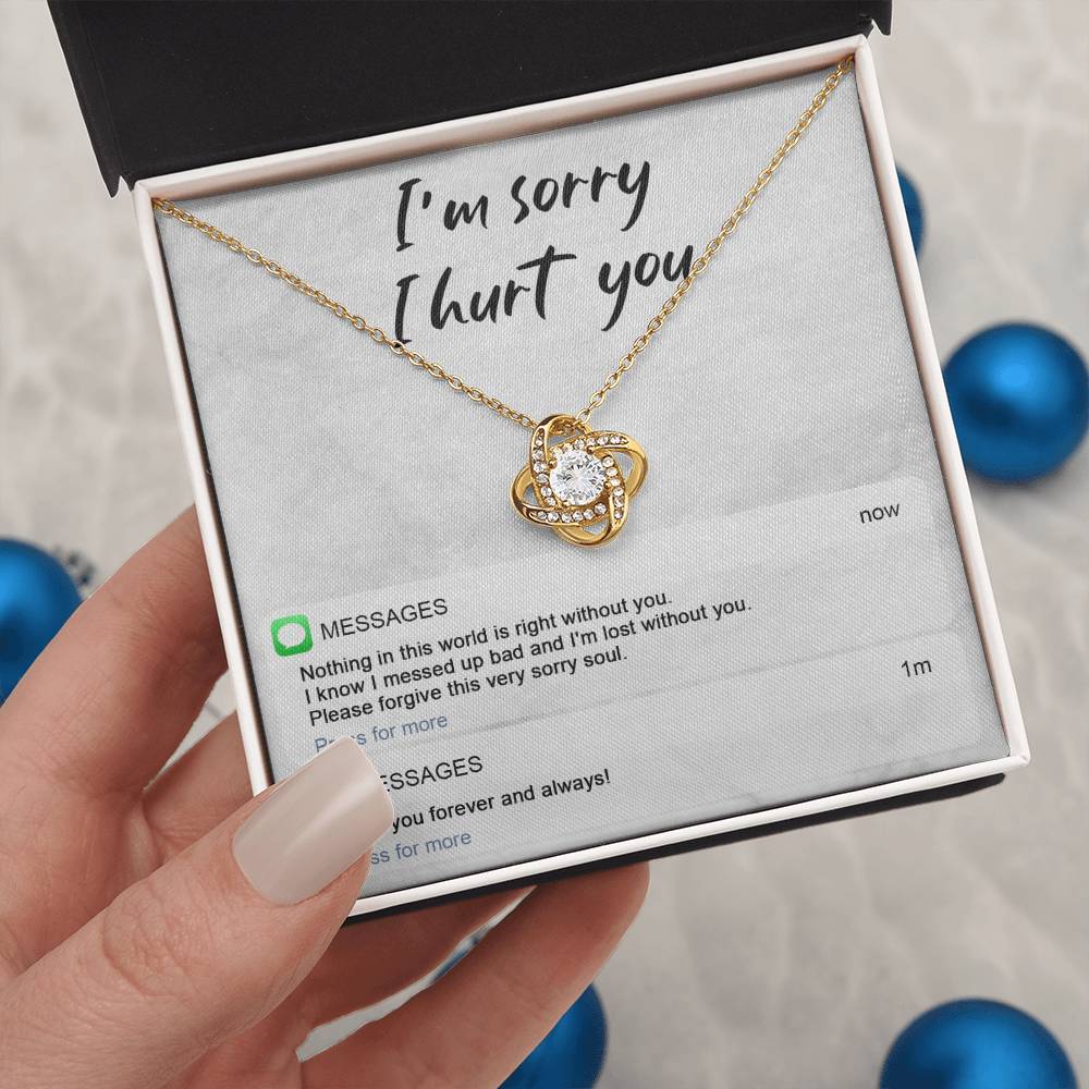 I'm Sorry Gift For Her - Love Knot Necklace - I'm Lost Without You