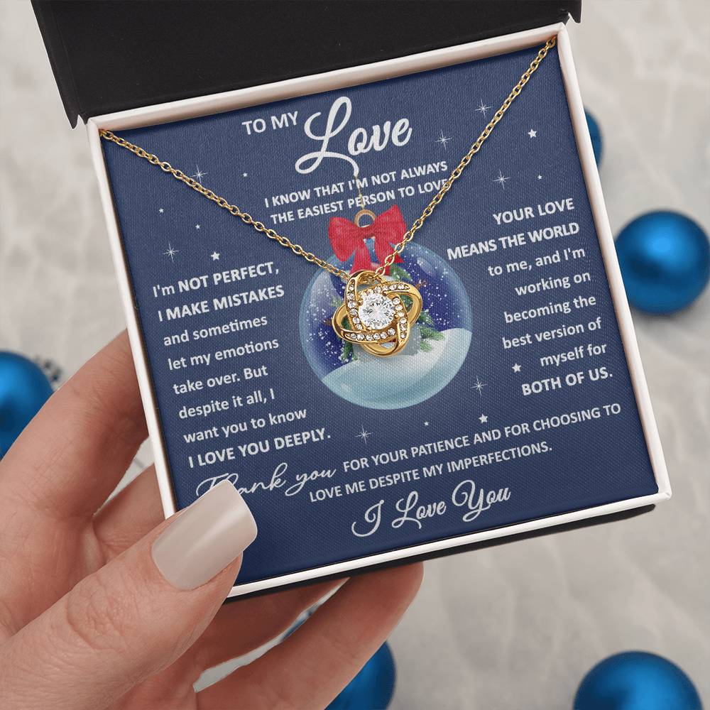 Soulmate Christmas Gift - Love Knot Necklace - My Love Best Version