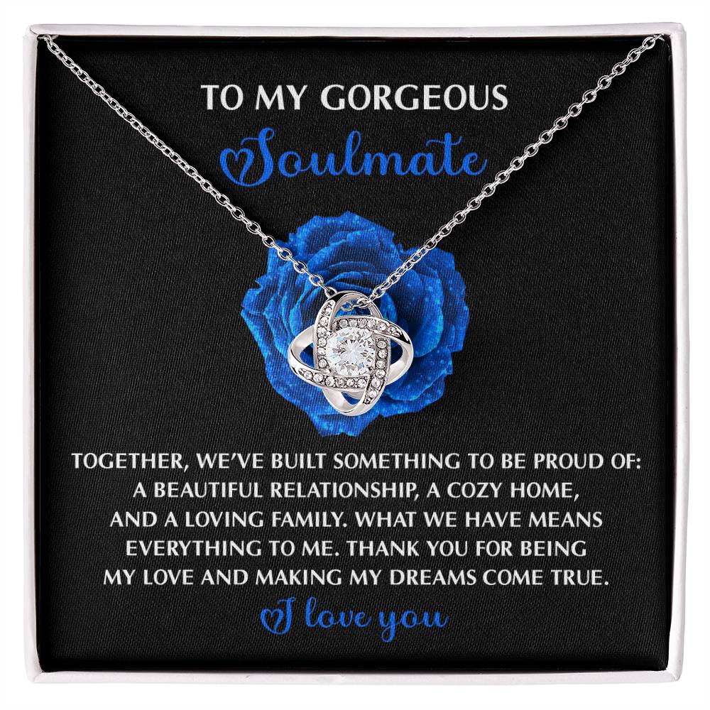 To My Soulmate Jewelry Gift - Love Knot Forever Necklace - Dreams Come True