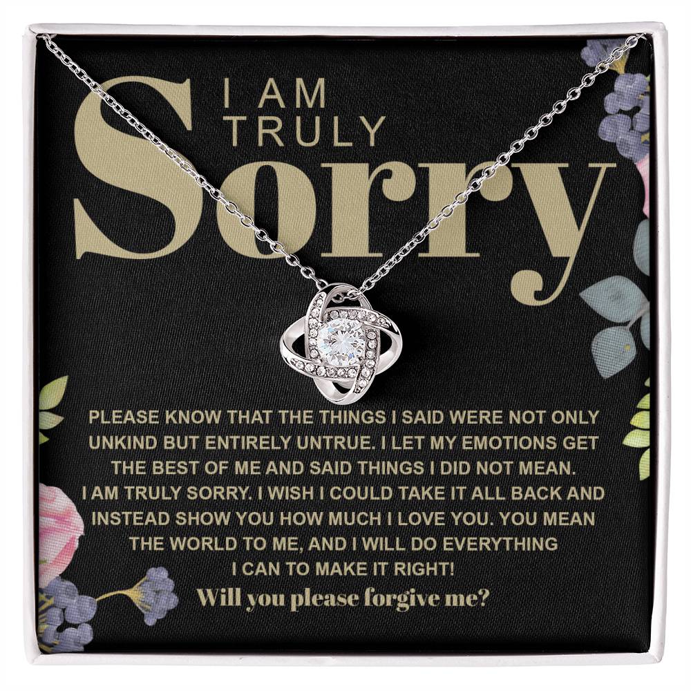 Apology Jewelry Gift - Love Knot Necklace - Best of Me